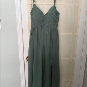 Azazie Sage Green Wedding Dress